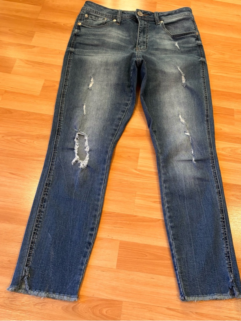 7 For All Mankind Distressed High-Rise Jeans